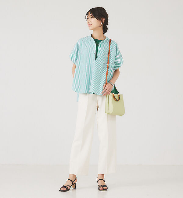 abahouse mavie「ブロードフレンチスリーブシャツ」|シャツ・ブラウス|