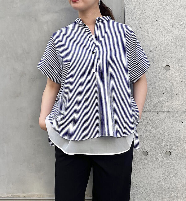 abahouse mavie「ブロードフレンチスリーブシャツ」|シャツ・ブラウス|