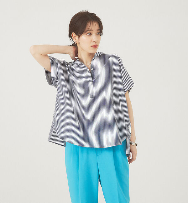 abahouse mavie「ブロードフレンチスリーブシャツ」|シャツ・ブラウス|