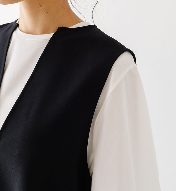 abahouse mavie「【セットアップ対応】ダブルクロスオーバーベスト」|ベスト・ジレ|