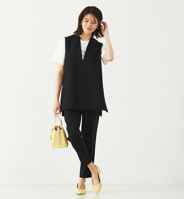 abahouse mavie「【セットアップ対応】ダブルクロスオーバーベスト」|ベスト・ジレ|