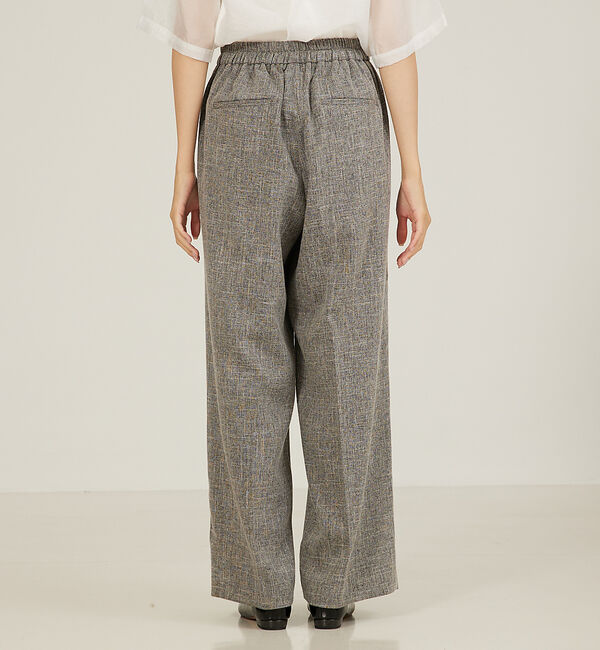 abahouse mavie「【大人気半袖ジャケットにセットアップ対応！】リネンライクタックワイドパンツ/WE」|その他|