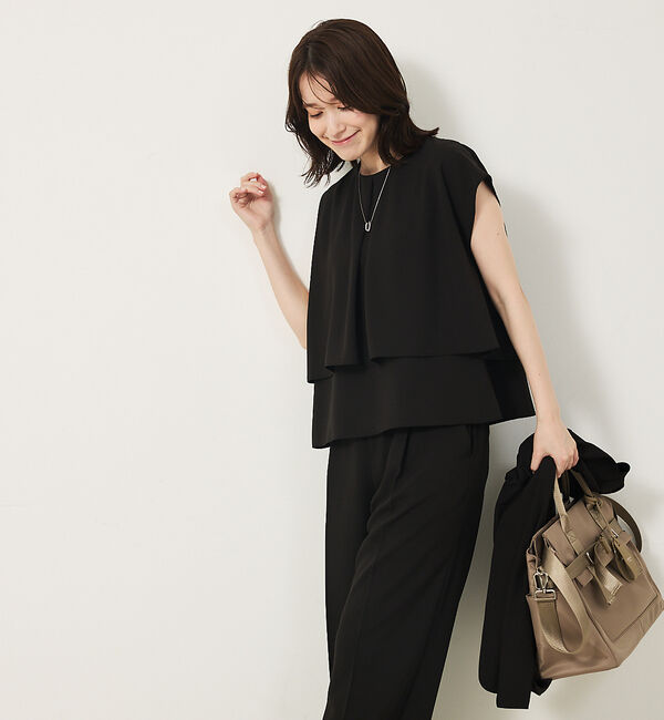 abahouse mavie「【エニデイカセット・サマー】ジョーゼットタックフレアーブラウス」|シャツ・ブラウス|