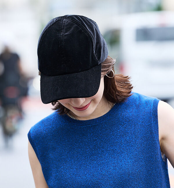 abahouse mavie「ベロア キャップ」|その他|ブラック