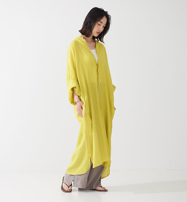 The Store by C' 「【LIWAN JELLABA】リネン シャツドレス」|ワンピース|イエロー