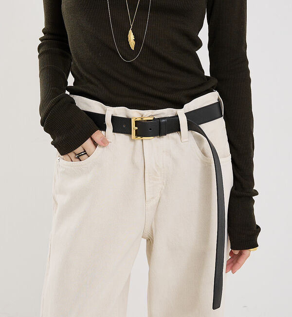 The Store by C' 「【ATELIER AMBOISE】スクエアバックルシボレザーベルト」|ベルト|