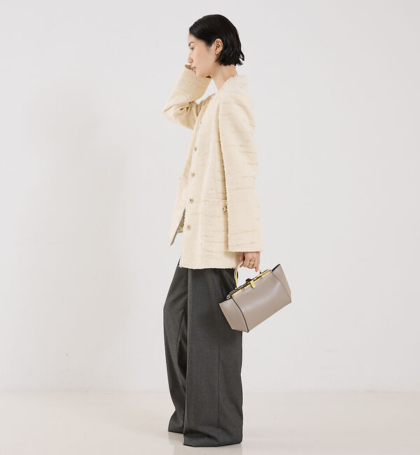 The Store by C' 「【COCUCA】ツイードＶネックジャケット」|ノーカラージャケット|