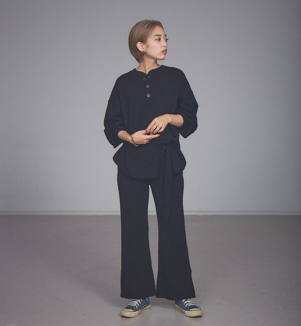 NOMINE「【展開店舗限定】ニットプルオーバー＆パンツセットアップ」|ニット・セーター|ブラック