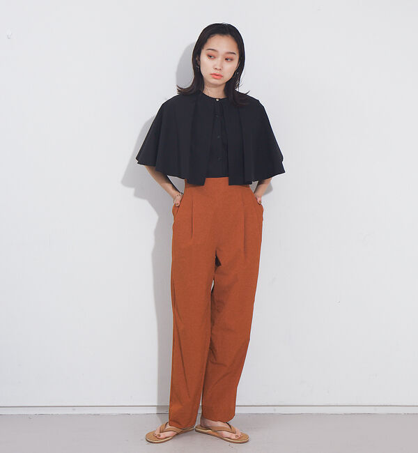 NOMINE「後ろゴムハイウエストタックパンツ」|スラックス|