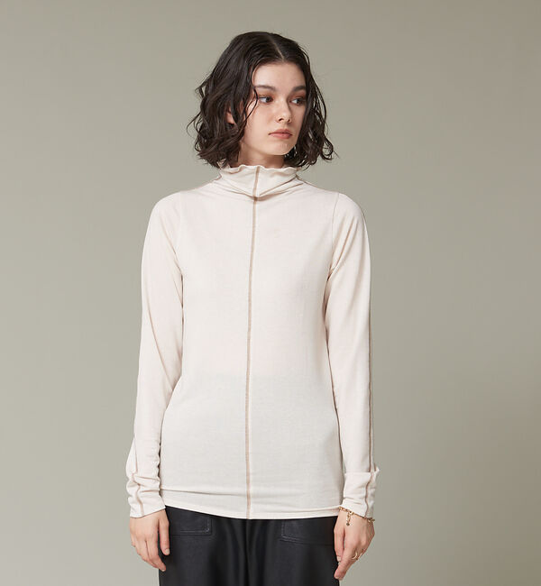 NOMINE「【前後着用可】配色ラインメロウタートルソフトプルオーバー」|Tシャツ・カットソー|