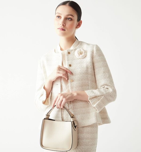  「【WEB限定】ペプラムジャケット」|ノーカラージャケット|