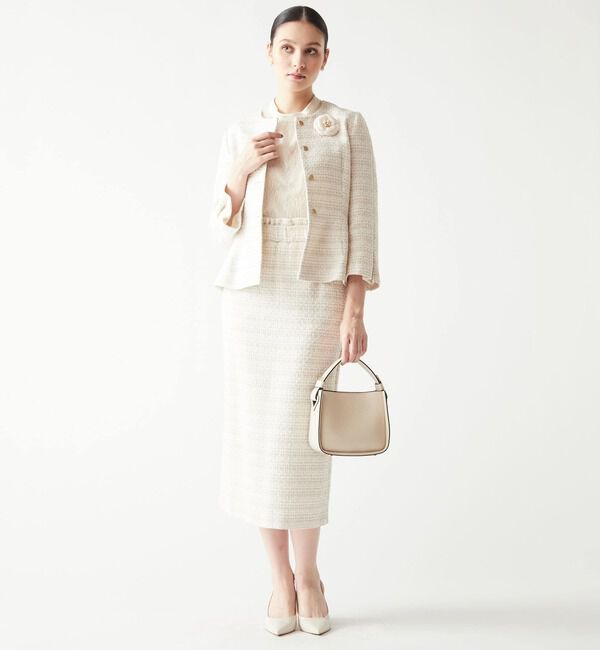  「【WEB限定】ペプラムジャケット」|ノーカラージャケット|