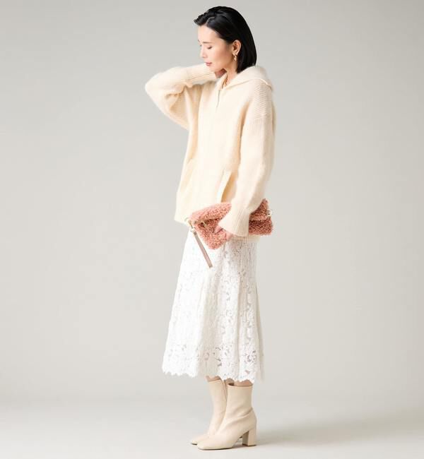 TIARA「ジップアップバルキーニット」|ニット・セーター|