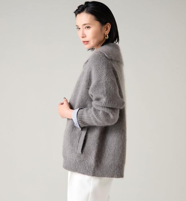 TIARA「ジップアップバルキーニット」|ニット・セーター|