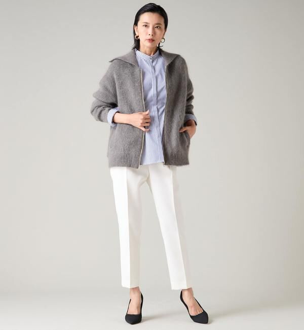 TIARA「ジップアップバルキーニット」|ニット・セーター|