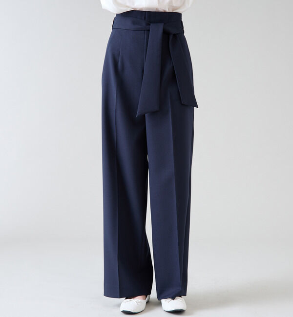 TIARA「ハイウエストベルテッドワイドパンツ（セットアップ対応）」|その他|
