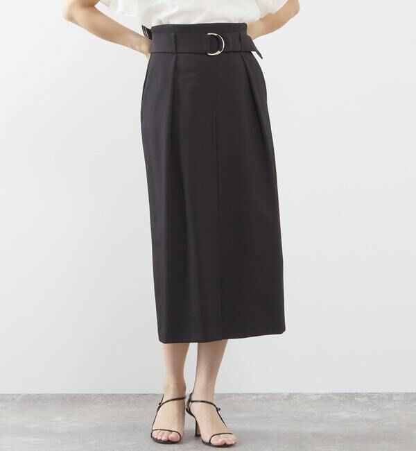 TIARA「ゴールドベルトボックススカート」|スカート|ブラック