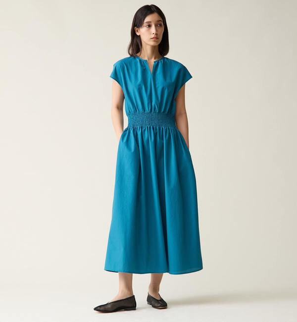 TIARA「スキッパーワンピース」|ワンピース|ターコイズ