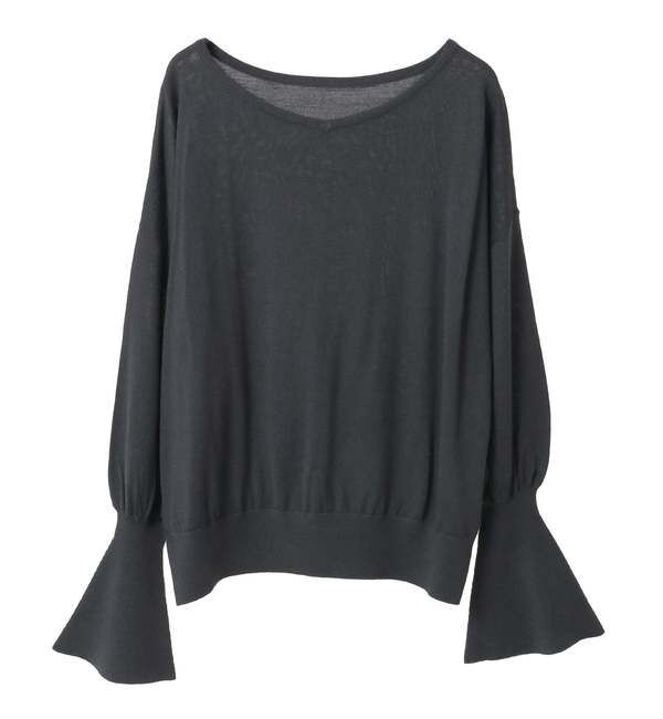 TIARA「キャンディスリーブニット」|ニット・セーター|チャコールグレー