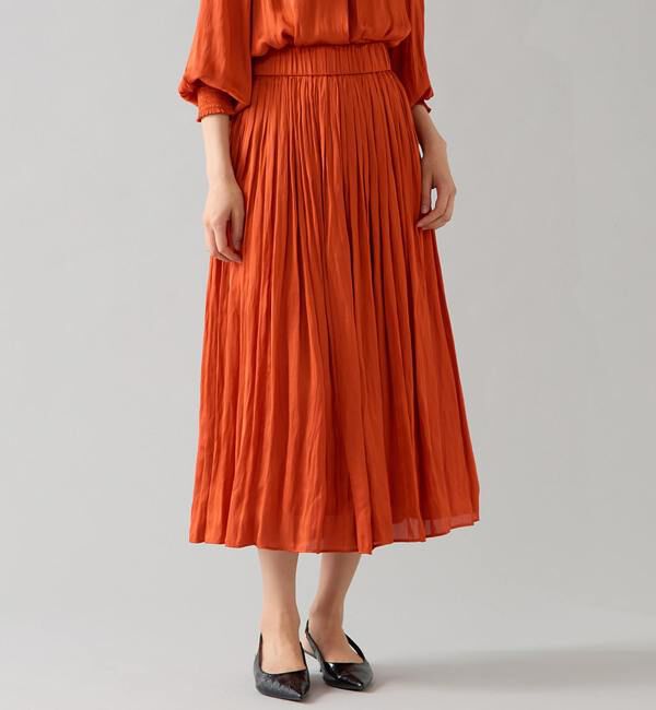 TIARA「【定番】ギャザースカート」|スカート|オレンジ