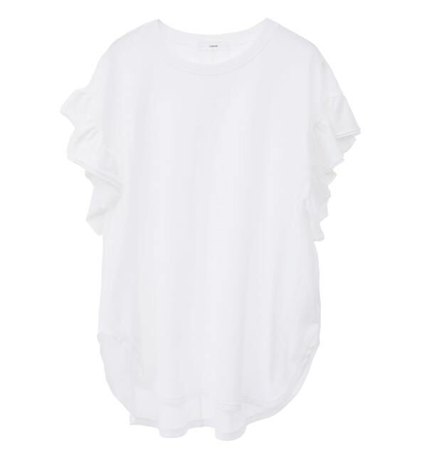 Liesse「袖フリルノースリーブカットソー」|Tシャツ・カットソー|