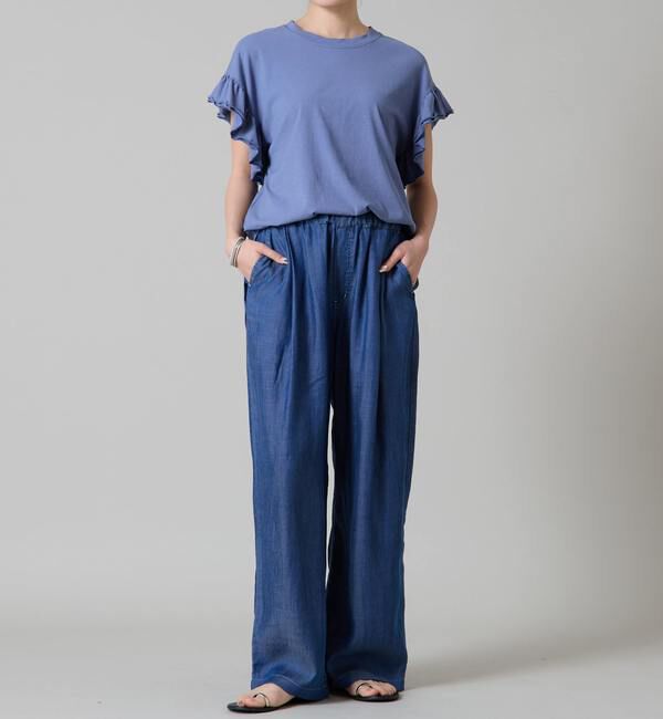 Liesse「袖フリルノースリーブカットソー」|Tシャツ・カットソー|