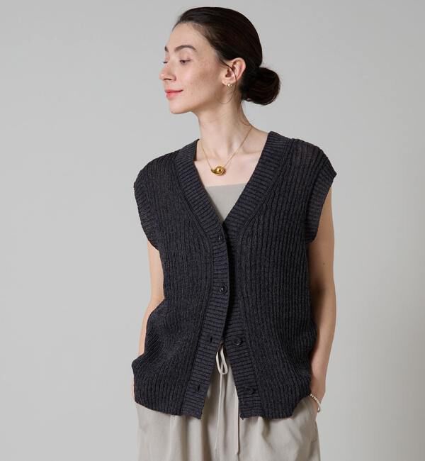 Liesse「Vネックニットベスト」|ベスト・ジレ|