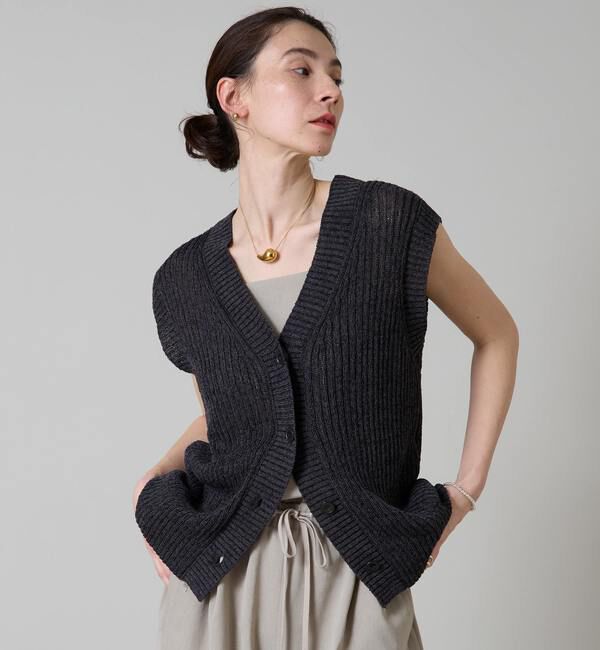 Liesse「Vネックニットベスト」|ベスト・ジレ|
