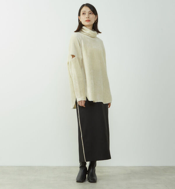 Soffitto「ふわふわトイプー起毛袖スリットプルオーバー」|Tシャツ・カットソー|