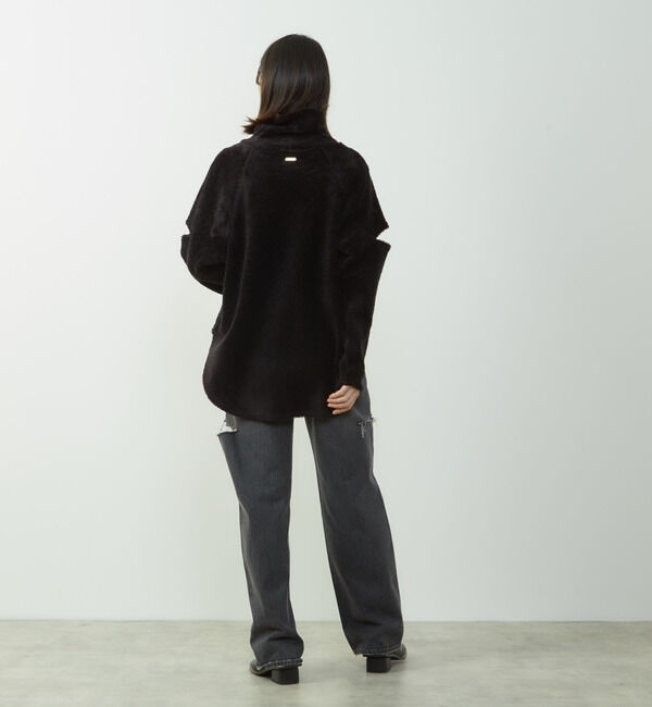 Soffitto「ふわふわトイプー起毛袖スリットプルオーバー」|Tシャツ・カットソー|