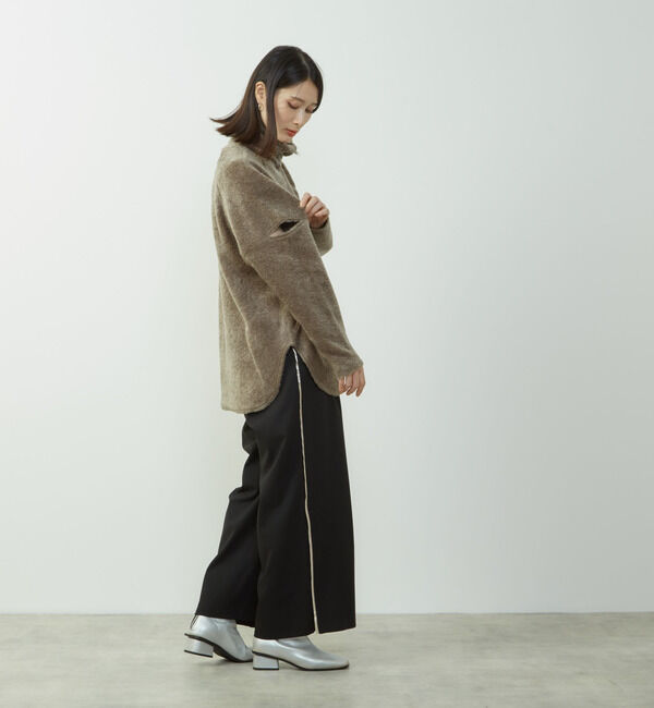 Soffitto「ふわふわトイプー起毛袖スリットプルオーバー」|Tシャツ・カットソー|