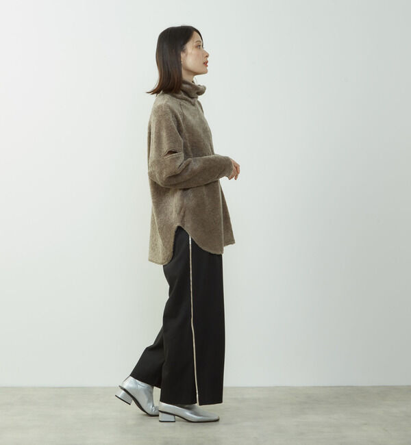 Soffitto「ふわふわトイプー起毛袖スリットプルオーバー」|Tシャツ・カットソー|