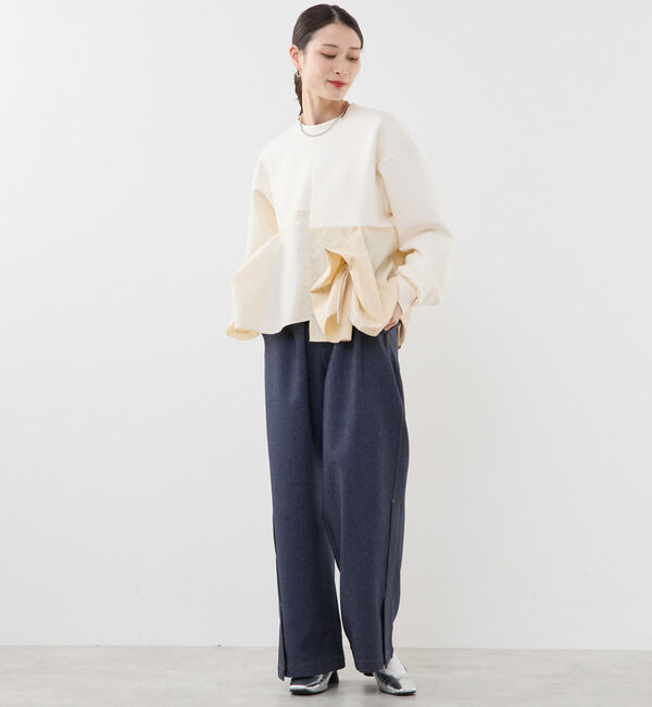Soffitto「異素材使いプルオーバー」|Tシャツ・カットソー|