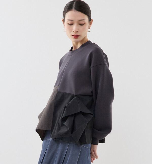 Soffitto「異素材使いプルオーバー」|Tシャツ・カットソー|
