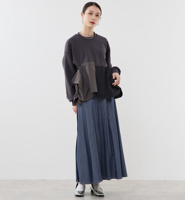 Soffitto「異素材使いプルオーバー」|Tシャツ・カットソー|