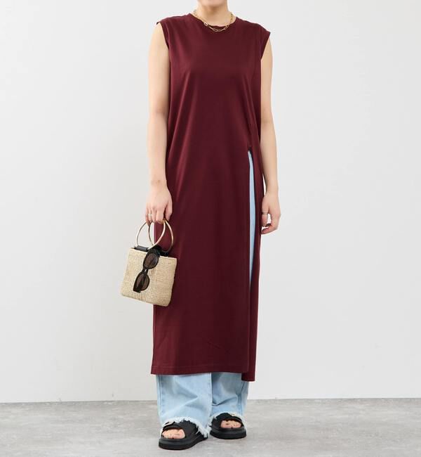 Soffitto「ノースリーブ深スリットカットソーワンピース」|ワンピース|
