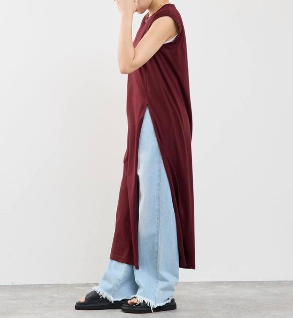 Soffitto「ノースリーブ深スリットカットソーワンピース」|ワンピース|