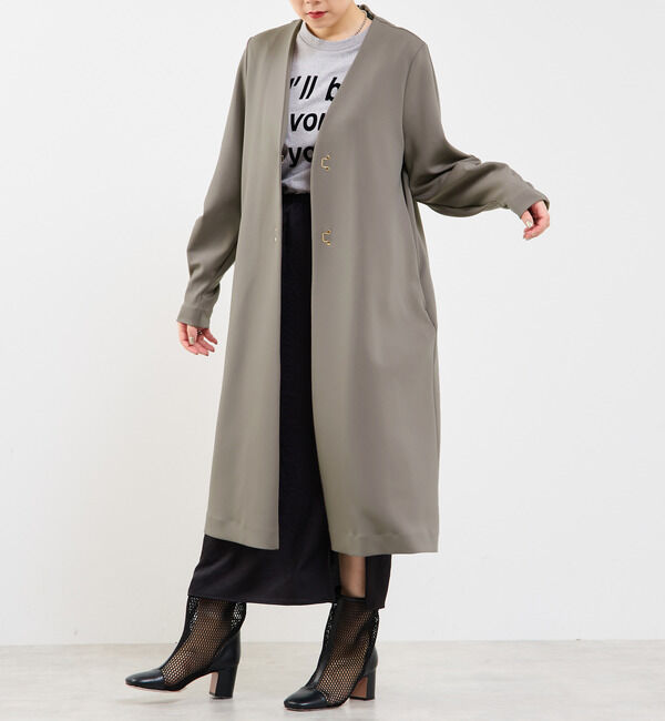 Soffitto「《定番》ノーカラータックスリーブコート」|その他|