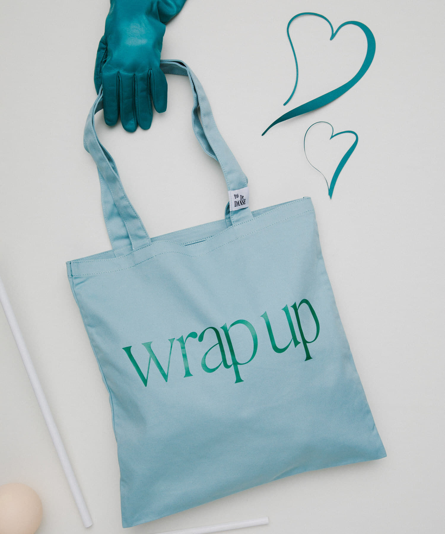 RODE SKO「Pas De DANSE　Letter ToteBag」|トートバッグ|ミント