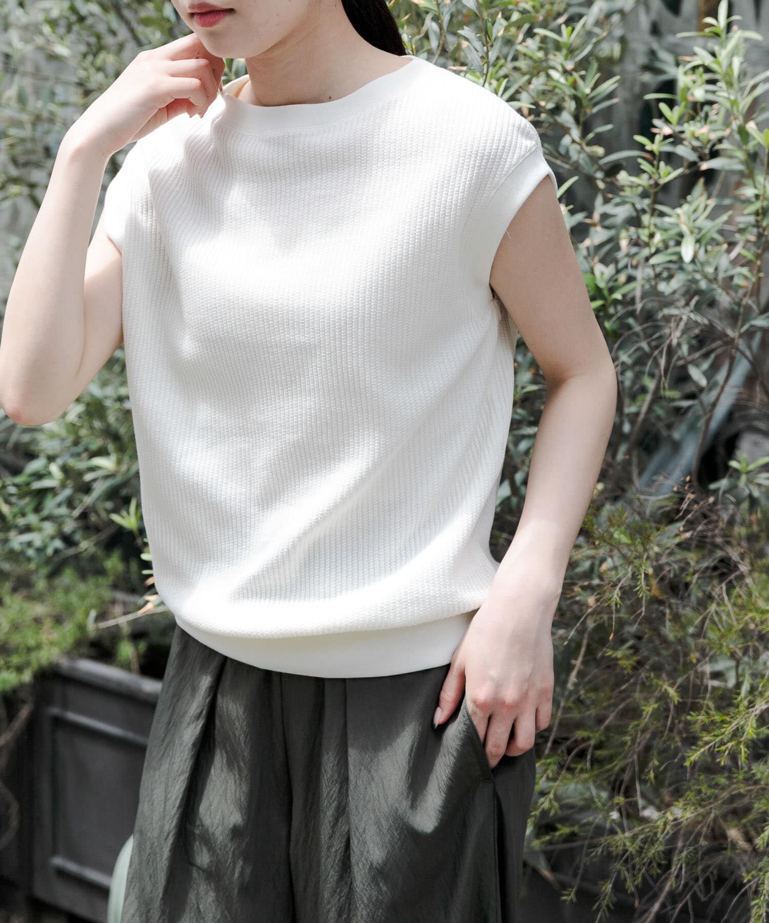 URBAN RESEARCH DOORS「FORK&SPOON　変形ワッフルノースリーブプルオーバー」|Tシャツ・カットソー|