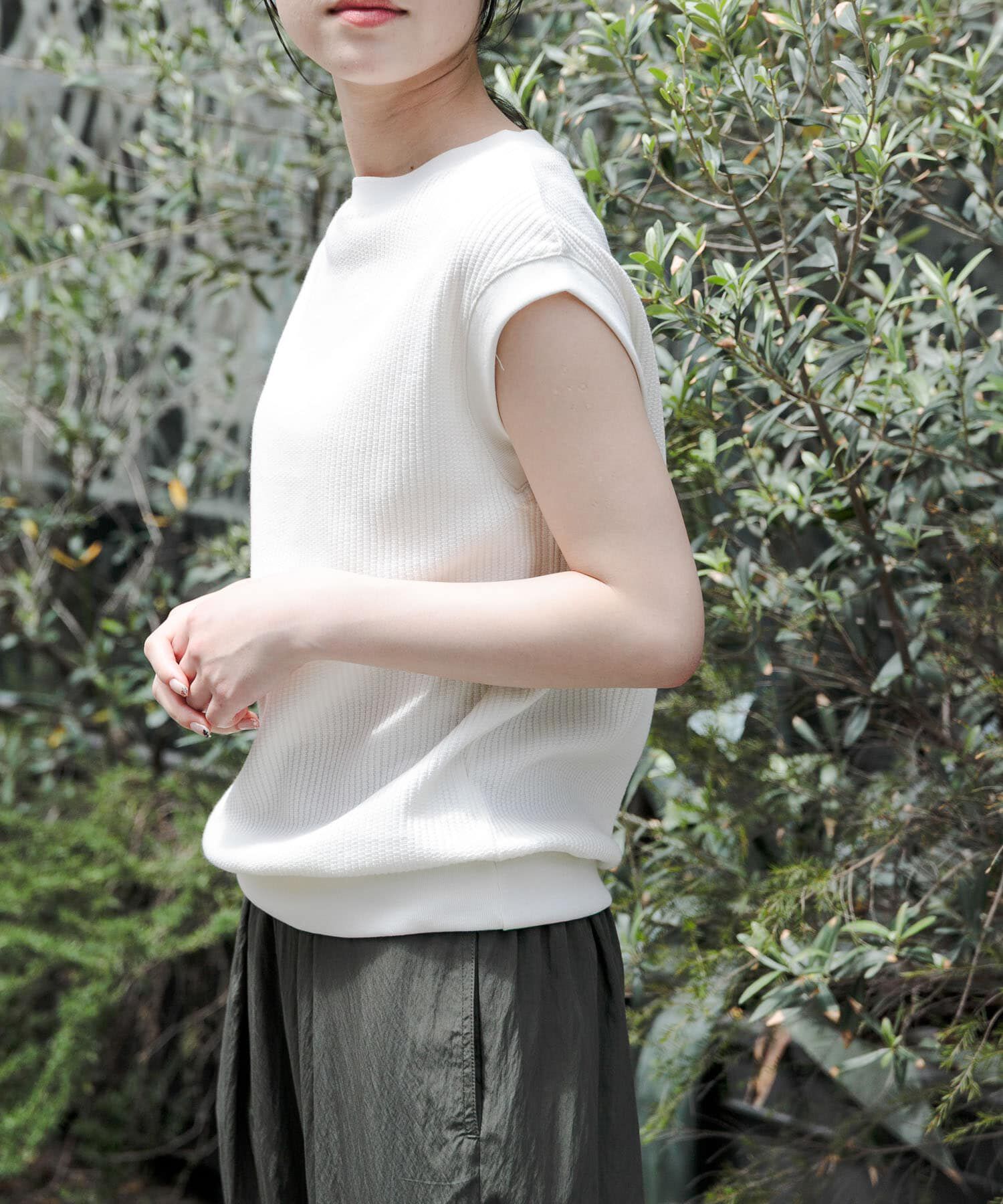 URBAN RESEARCH DOORS「FORK&SPOON　変形ワッフルノースリーブプルオーバー」|Tシャツ・カットソー|