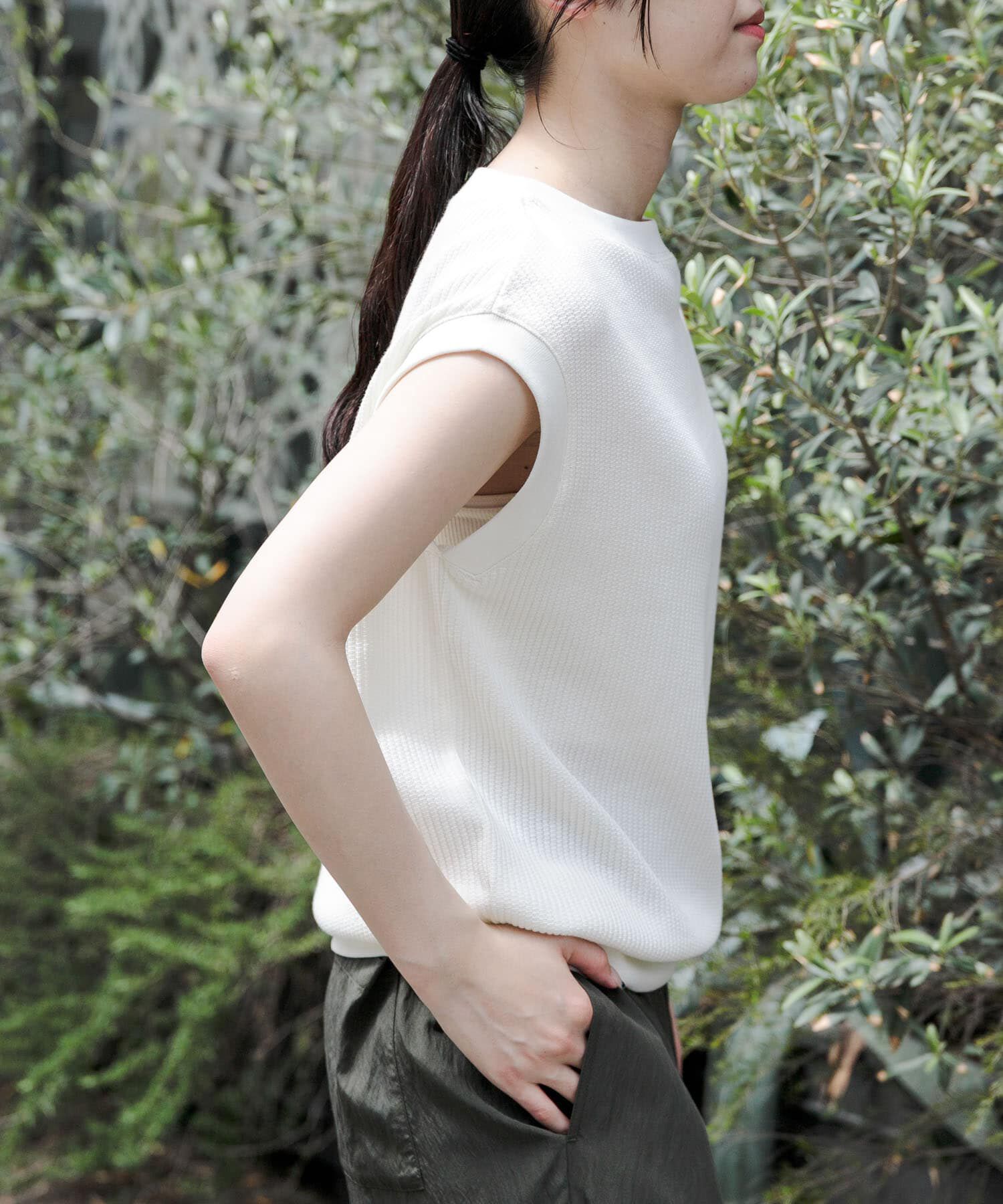 URBAN RESEARCH DOORS「FORK&SPOON　変形ワッフルノースリーブプルオーバー」|Tシャツ・カットソー|