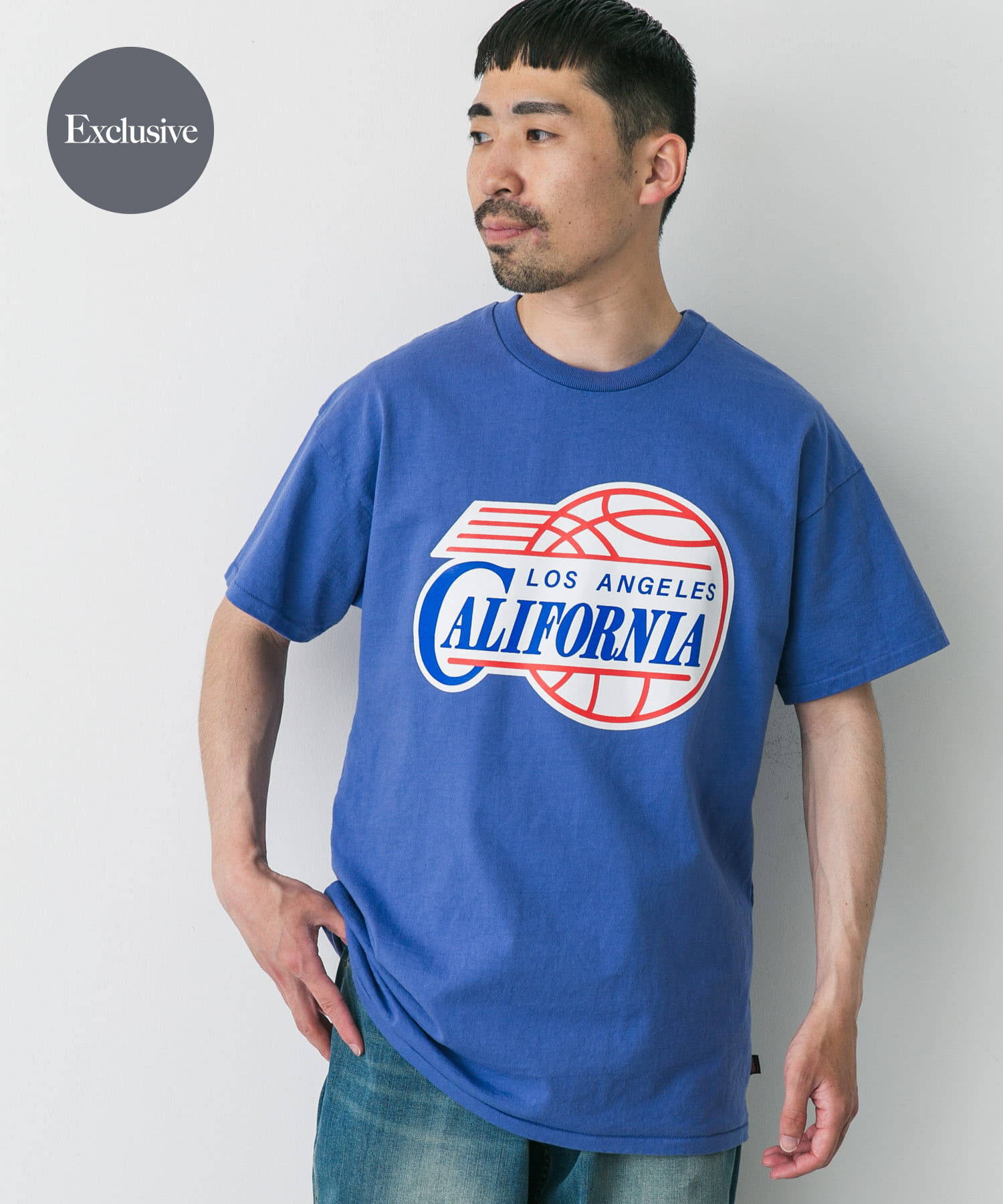 URBAN RESEARCH DOORS「『別注』SLOPPY SUPPLY&times;DOORS　CALIFORNIA T-SHIRTS」|Tシャツ・カットソー|ブルー