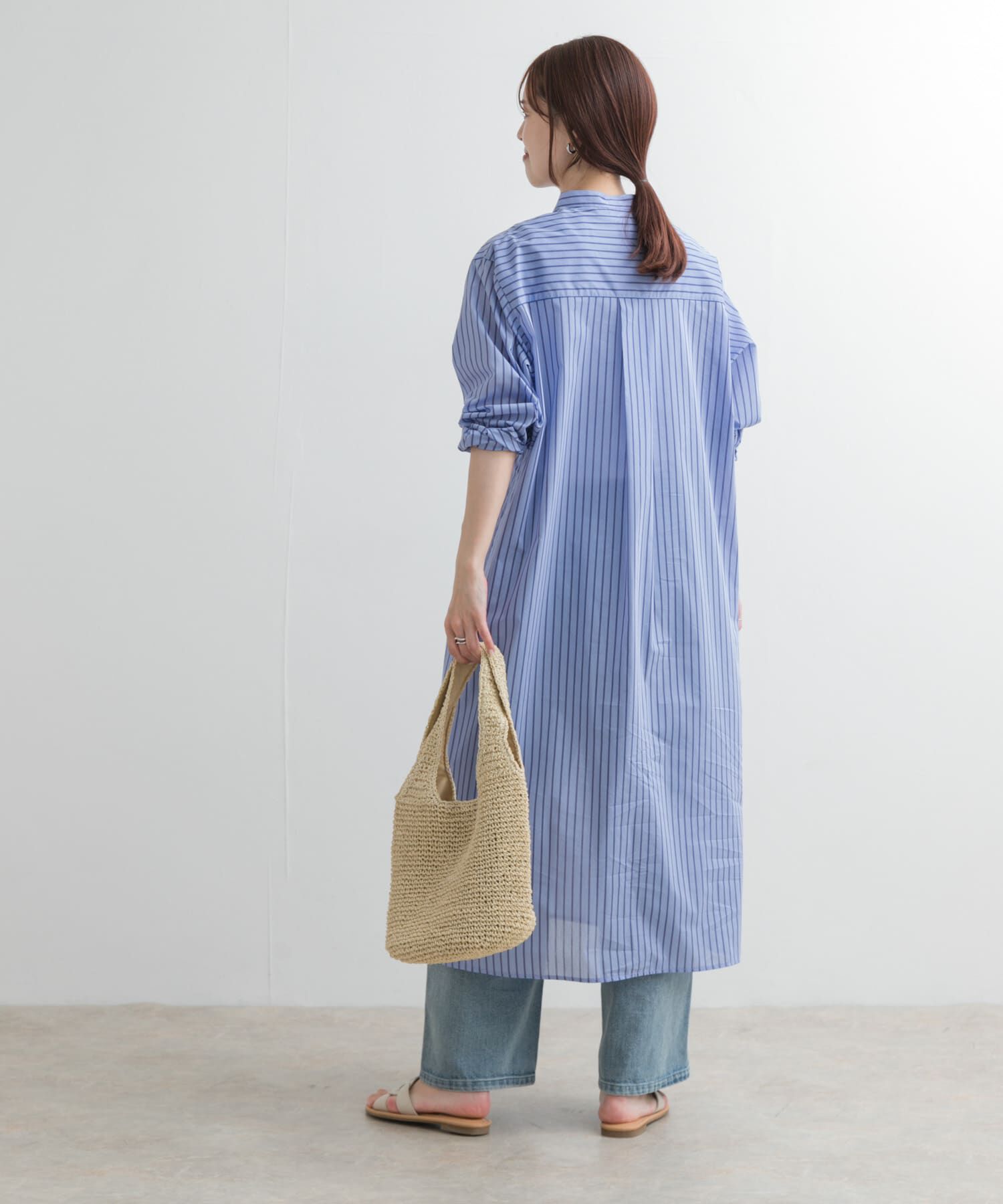 URBAN RESEARCH DOORS「カラーストライプシャツワンピース」|ワンピース|