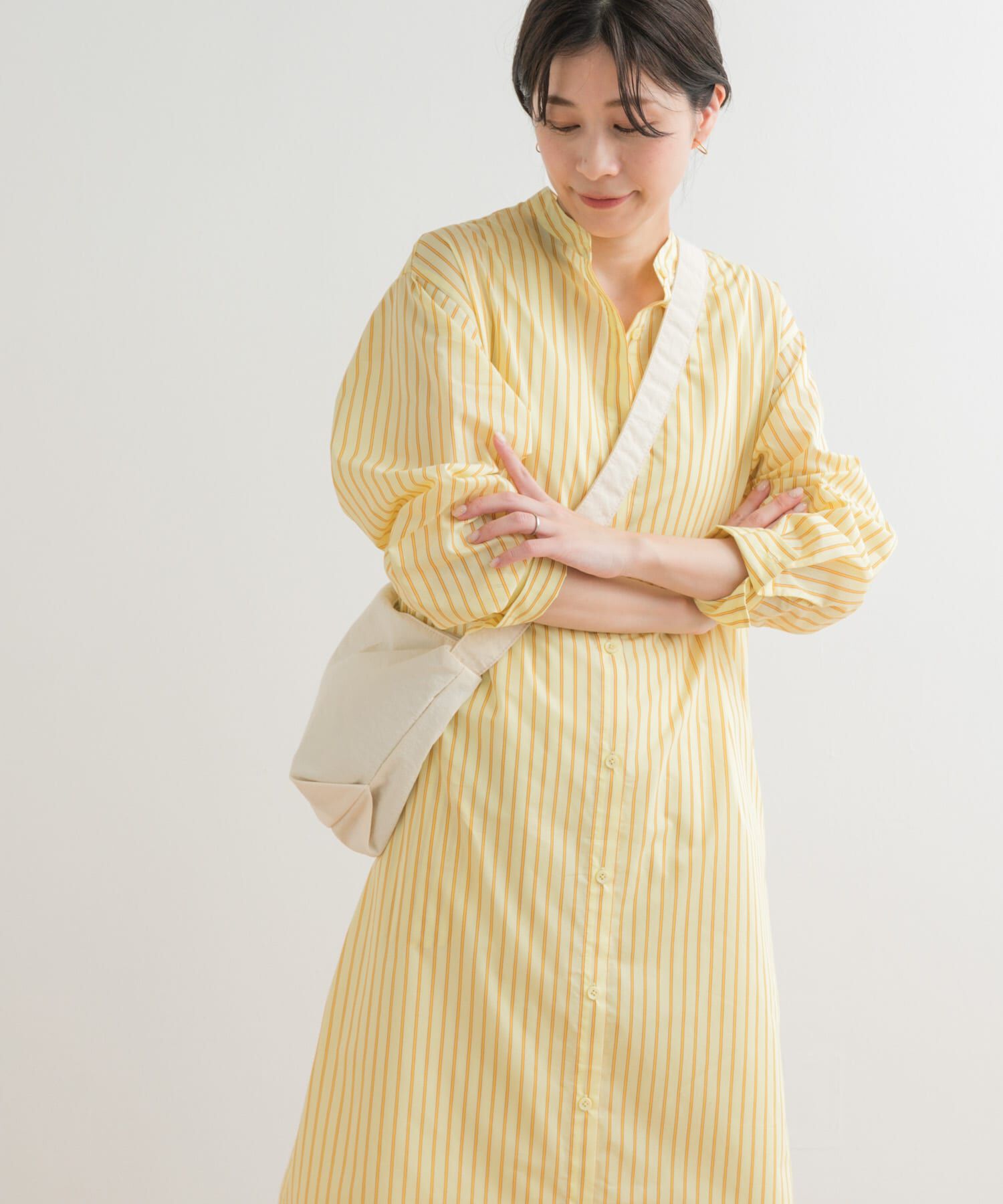 URBAN RESEARCH DOORS「カラーストライプシャツワンピース」|ワンピース|