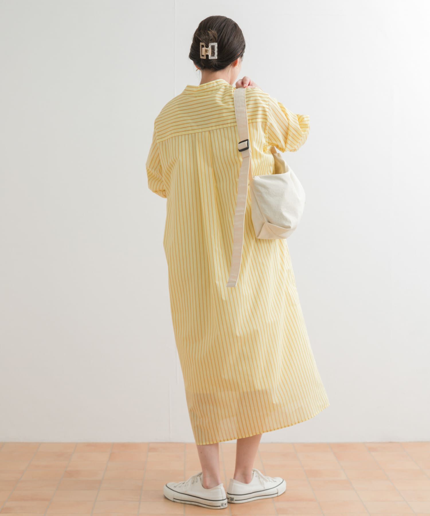 URBAN RESEARCH DOORS「カラーストライプシャツワンピース」|ワンピース|