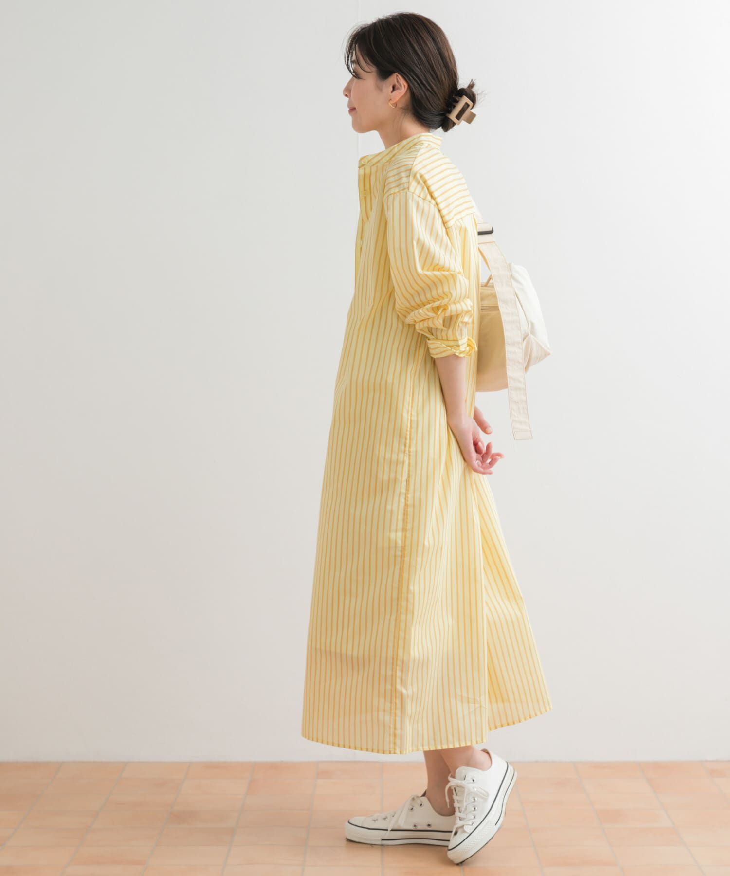 URBAN RESEARCH DOORS「カラーストライプシャツワンピース」|ワンピース|