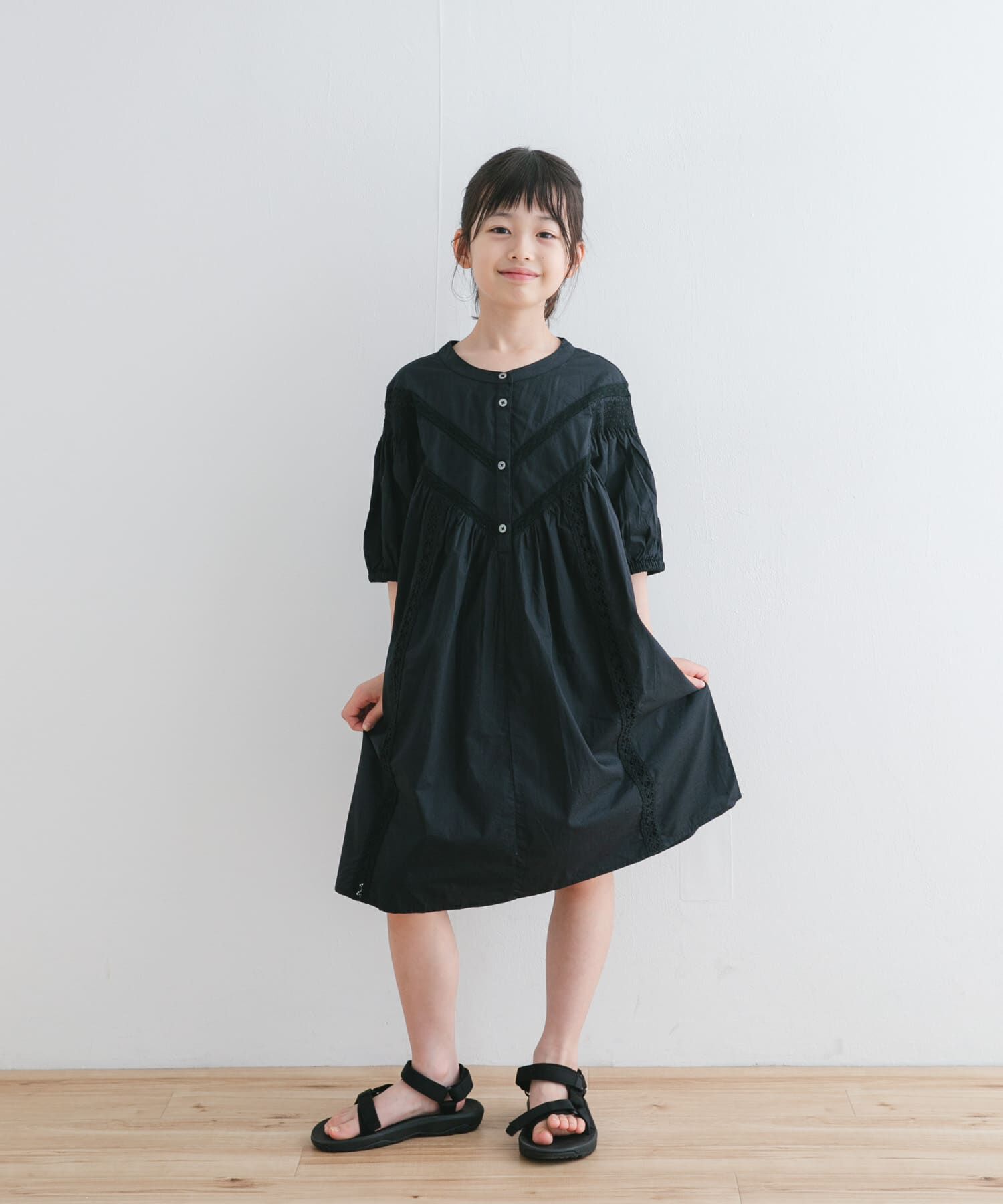 URBAN RESEARCH DOORS「ハシゴレースワンピース(KIDS)」|ワンピース|