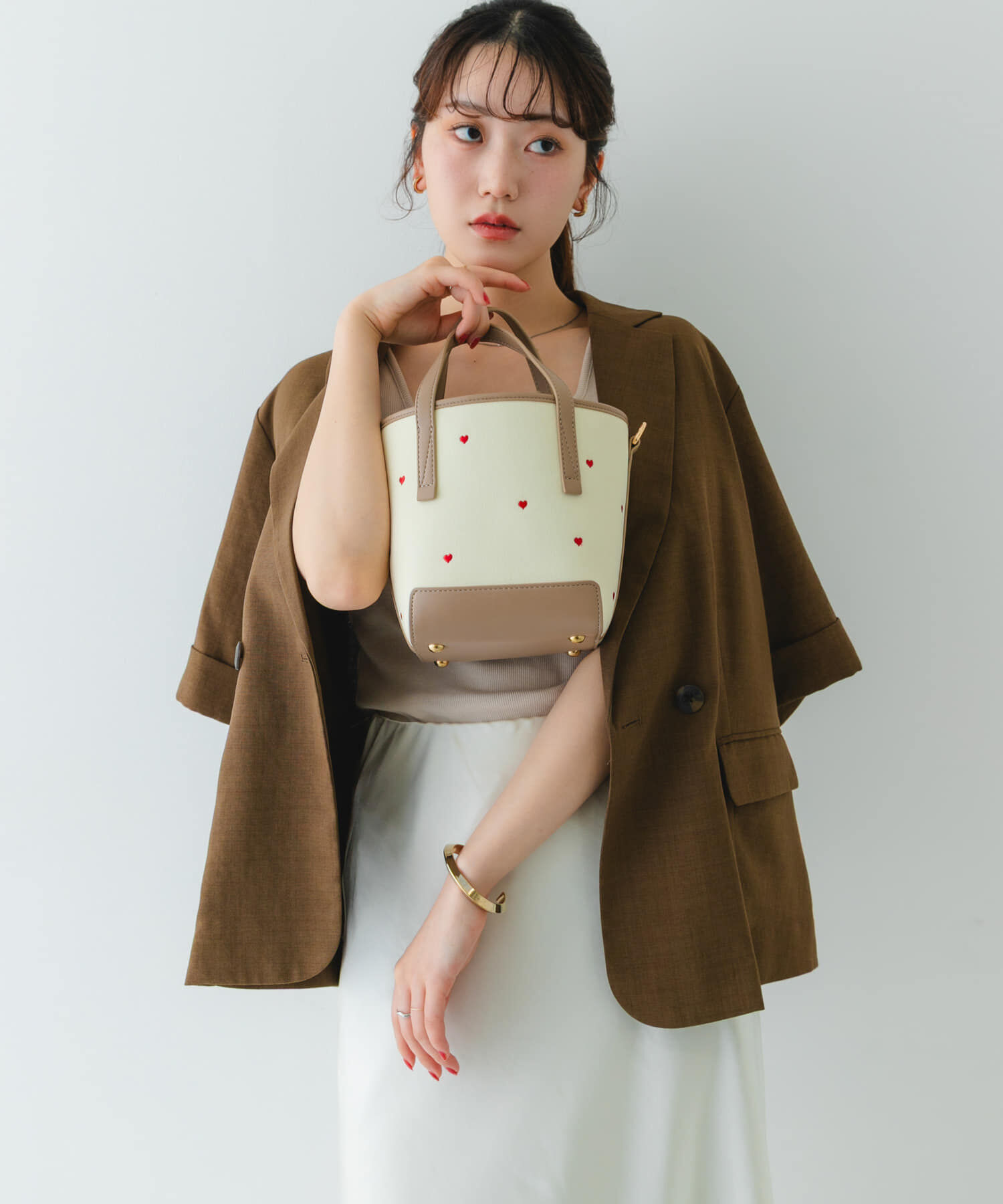 RODE SKO「『WEB/一部店舗限定カラー』刺繍バケツバッグ」|ハンドバッグ|