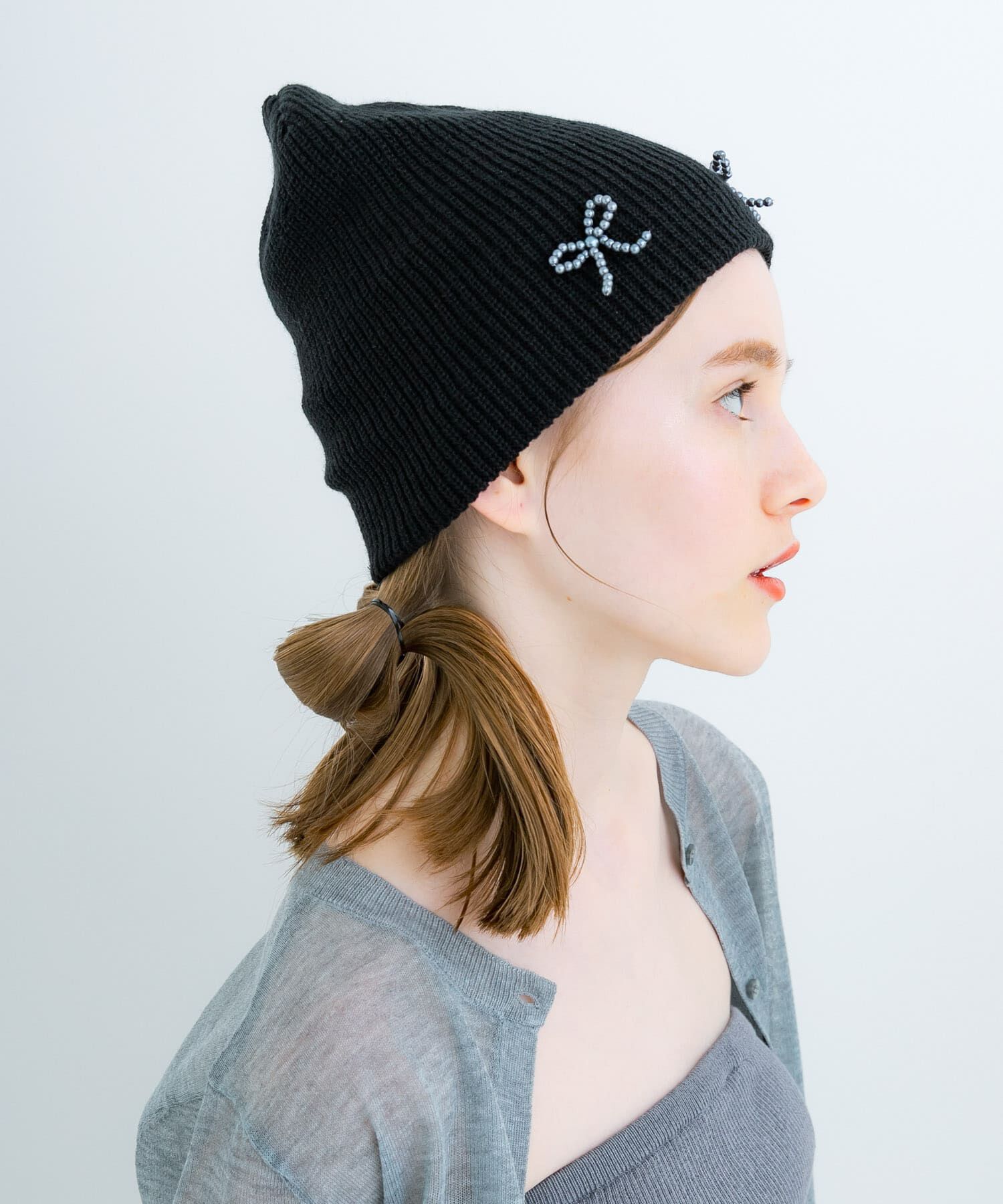 SMELLY「リボンニットワッチ」|ニット帽|